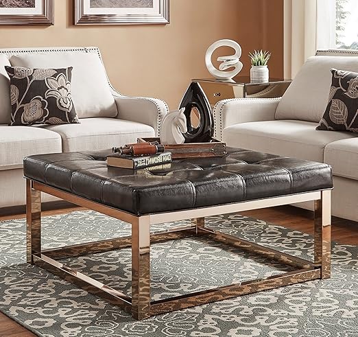 Amazon Com Luxurious Ottoman Coffee Table Dark Dimpled Tufts Top
