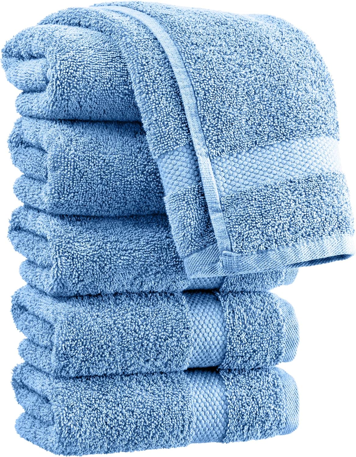 Luxury White Hand Towels - Soft Circlet Egyptian Cotton | Highly Absorbent Hotel spa Bathroom Towel Collection | 16x30 Inch | Set of 6: Kitchen & Dining