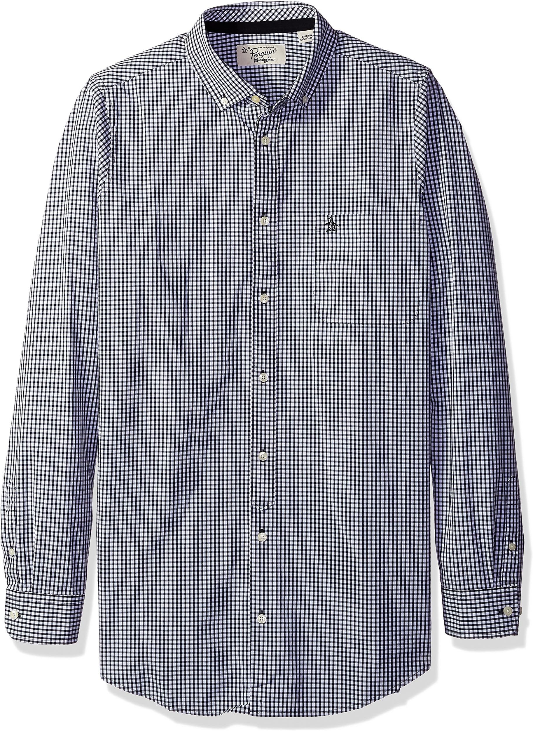 Original Penguin Men's Big-Tall Long Sleeve Gingham Button Down Shirt