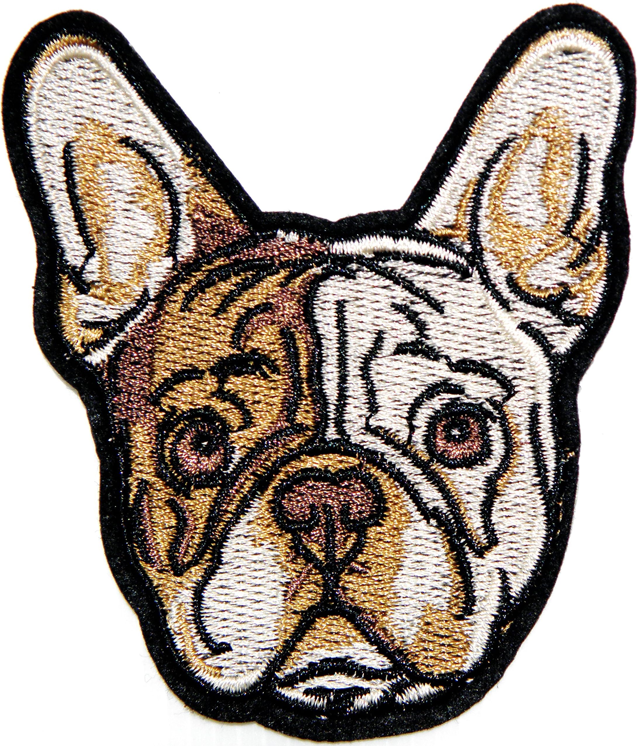 Head Dog Puppy Pet Cartoon Baby Jacket T-shirt Patch Sew Iron on Embroidered Sign Badge Costume Clothing
