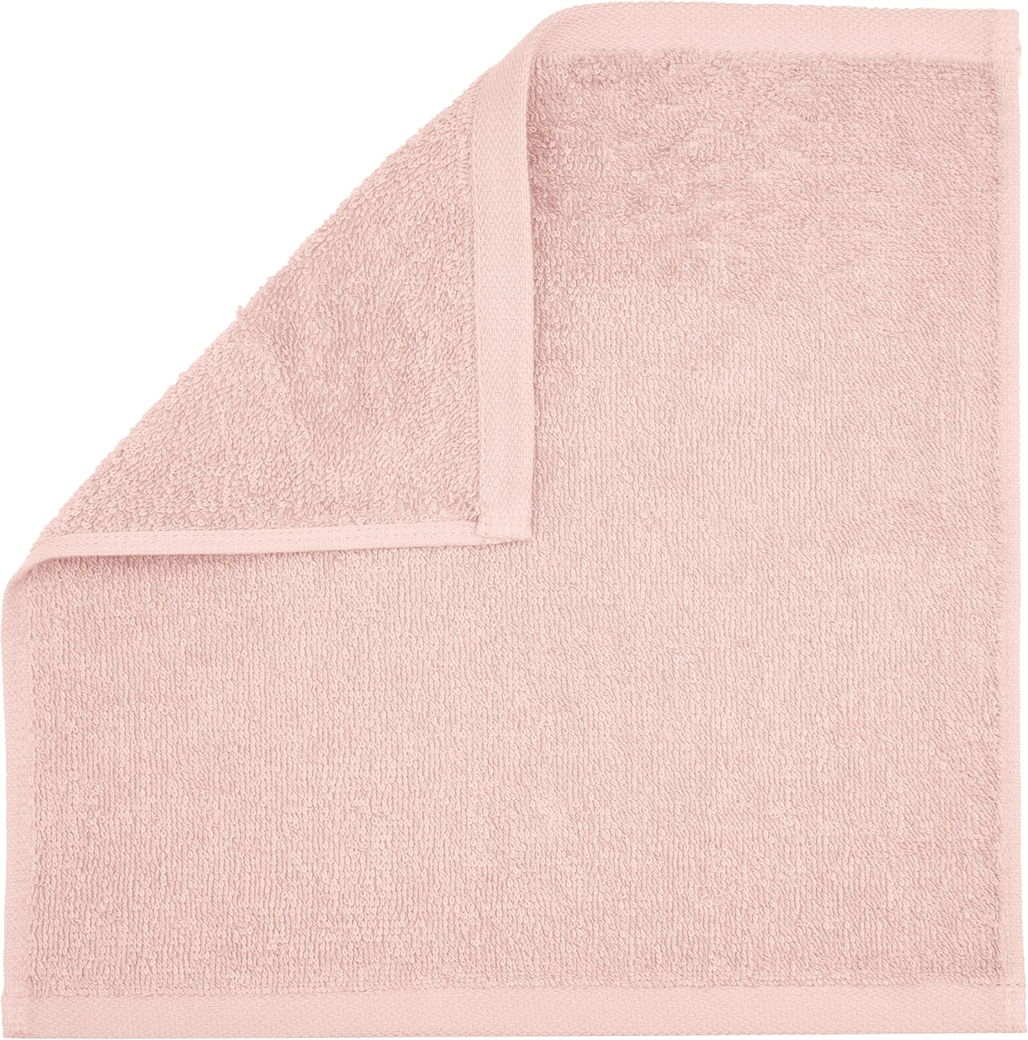 Amazon Basics Face Towel Set for bathroom 100% Cotton Extra Absorbent Fast Drying Face Cloths 30 x 30 cm, Petal Pink, 24-Pack - Image 3