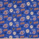 NHL St. Louis Blues Throwback Logo Multi, Fabric by the Yard