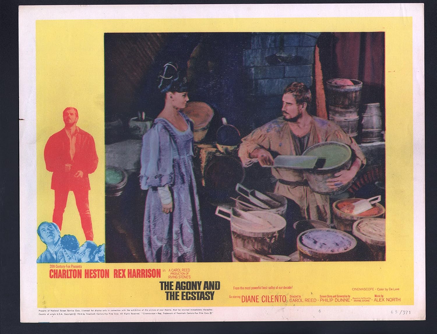MOVIE POSTER: Agony and the Ecstasy Lobby Card #6-1965-Diane Cilento