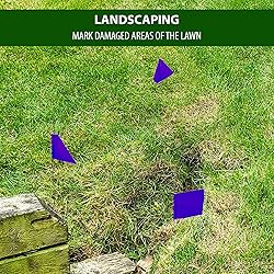 Purple Marking Flags for Yard - 4x5x15 Inch Purple