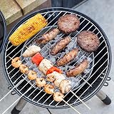 George Foreman Portable Charcoal BBQ 34cm Chrome Grill Adjustable Vent view 6