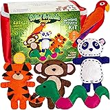 Four Seasons Crafting Kids Sewing Kit and Animal Crafts - Fun DIY Kid Craft and Sew Kits for Girls and Boys 120 Piece Set