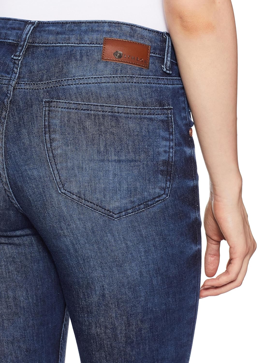 symbol amazon brand women's mid waist skinny jeans