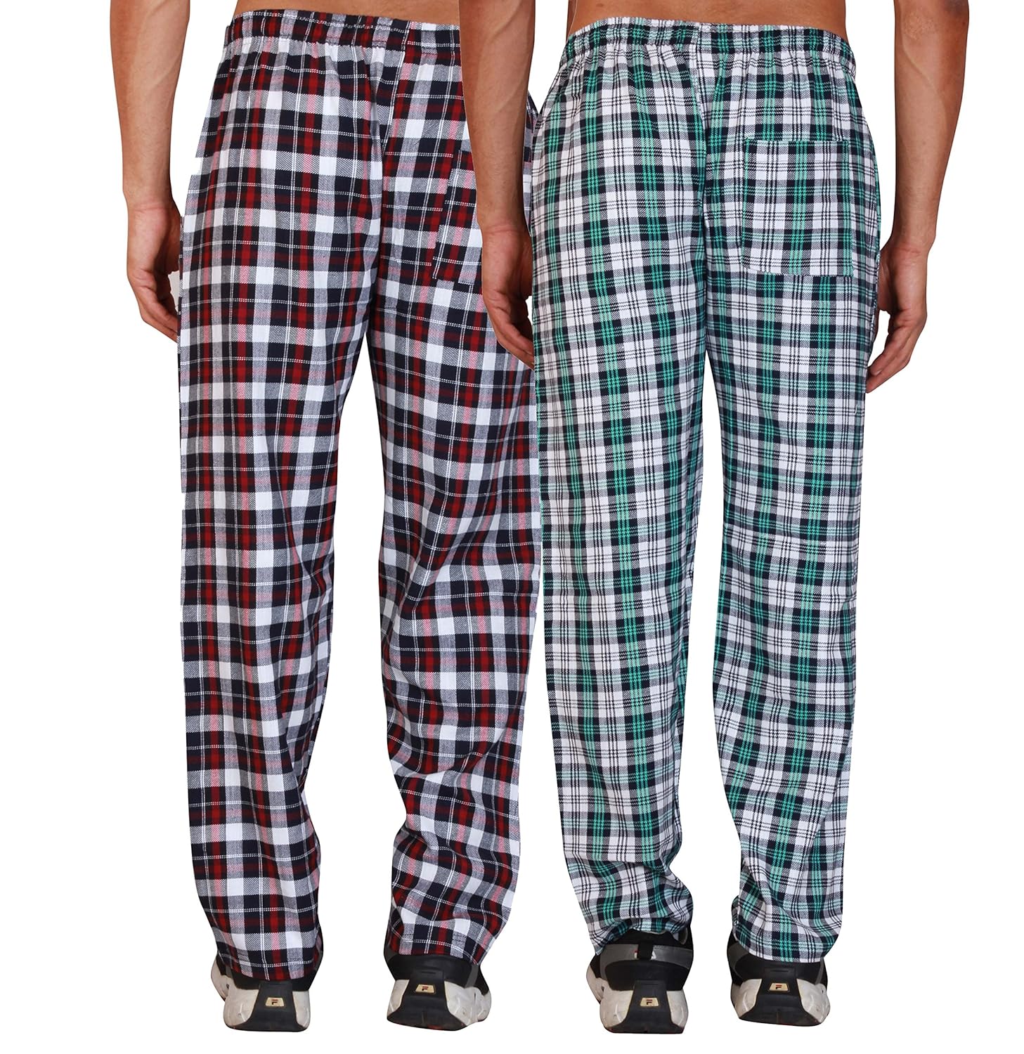 maxis men's cotton pyjama bottoms(pack of two)