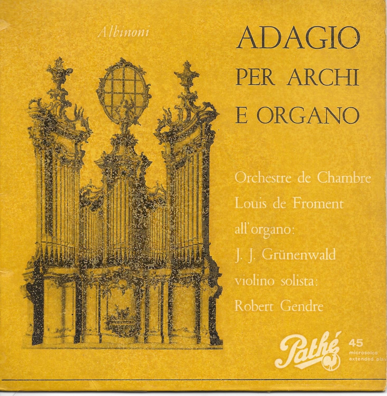 Adagio per archi e organo in sol minore Tomaso Albinoni, Orchestre De