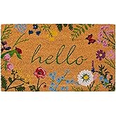 Calloway Mills AZ105991729 Floral Hello Doormat, 17" x 29", Multicolor