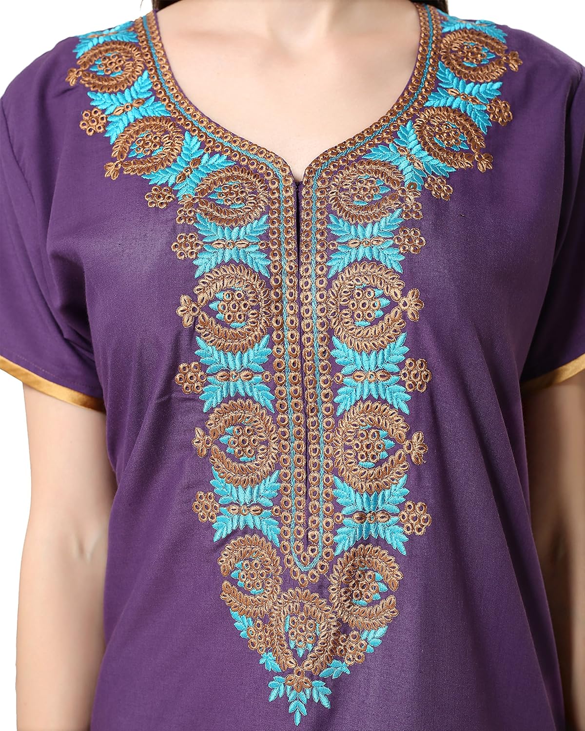 av2 women embroidered nighty