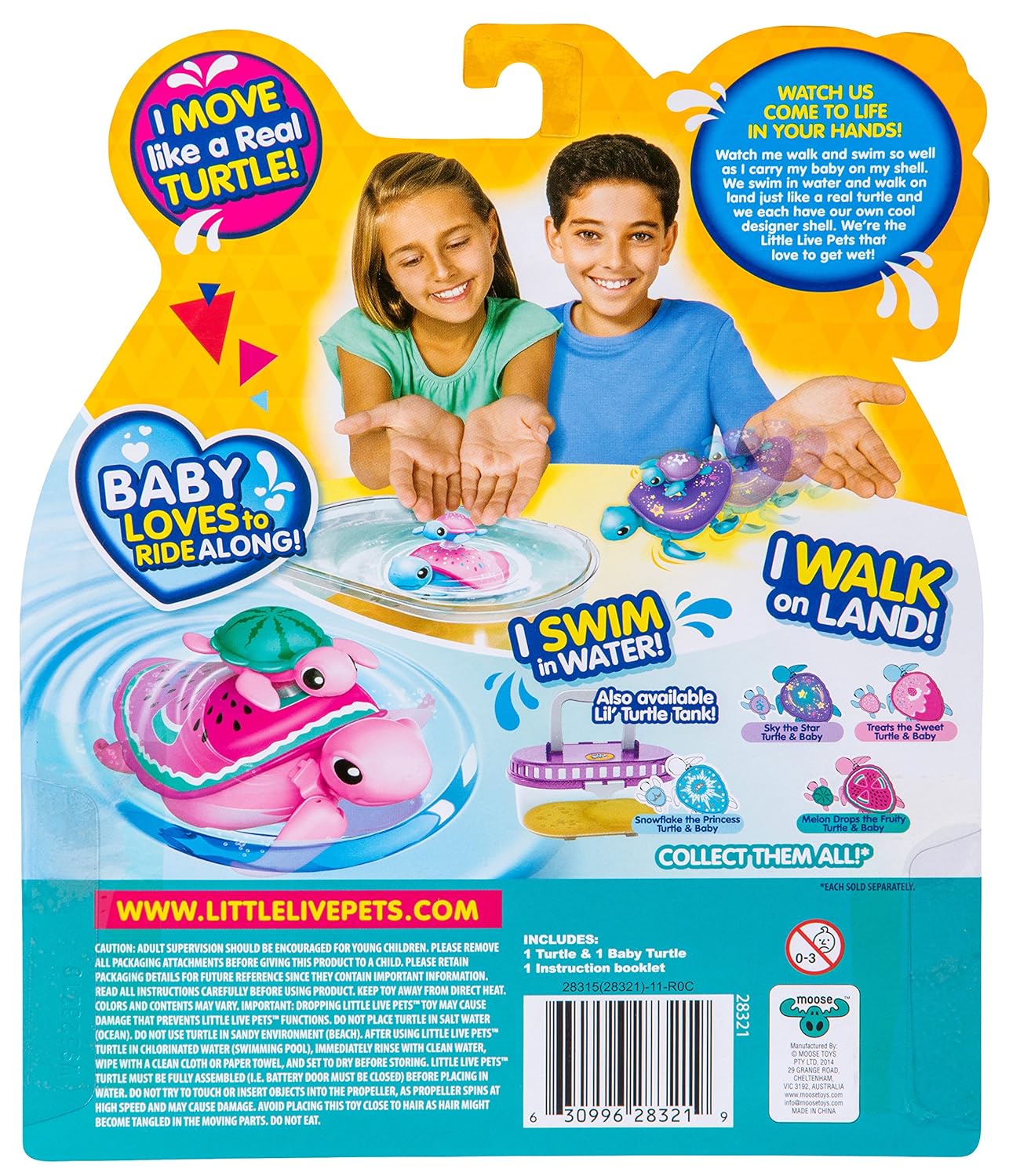 Little Live Pets Turtle Sky The Star Turtle and Baby Toys & Games