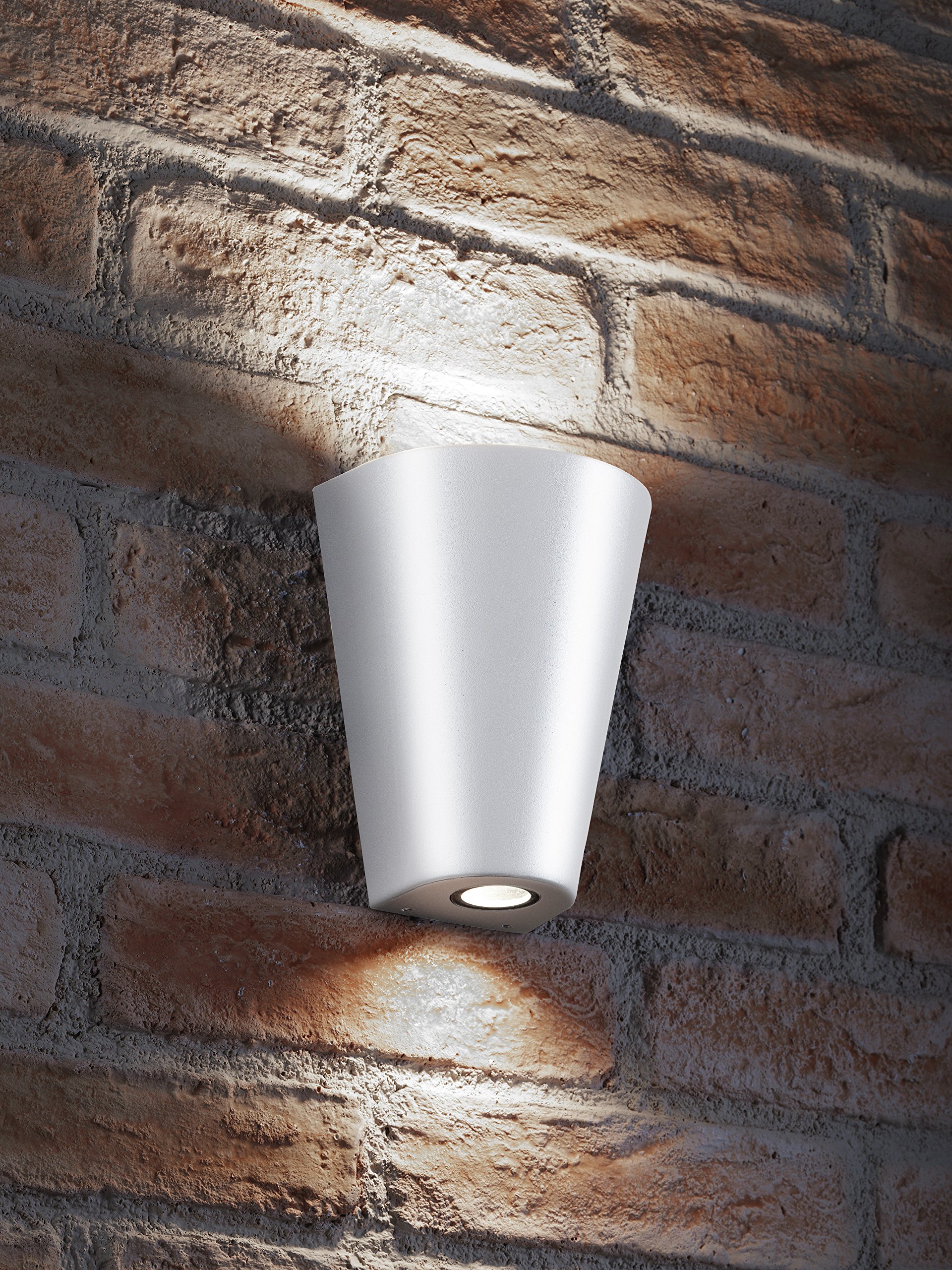 Auraglow Indoor/Outdoor Double Wall Up & Down Light - White - Cool White