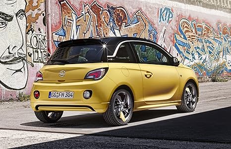 Amazon Com Opel Adam Slam With Opc Line Pack 13 Car Art Poster Print On 10 Mil Archival Satin Paper Yellow Rear Side Static View 36 X24 Posters Prints