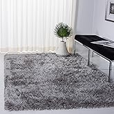 SAFAVIEH Vegas Shag Collection Area Rug - 5' Square, Grey, Solid Design, Non-Shedding & Easy Care, 3.15-inch Thick Ideal for 