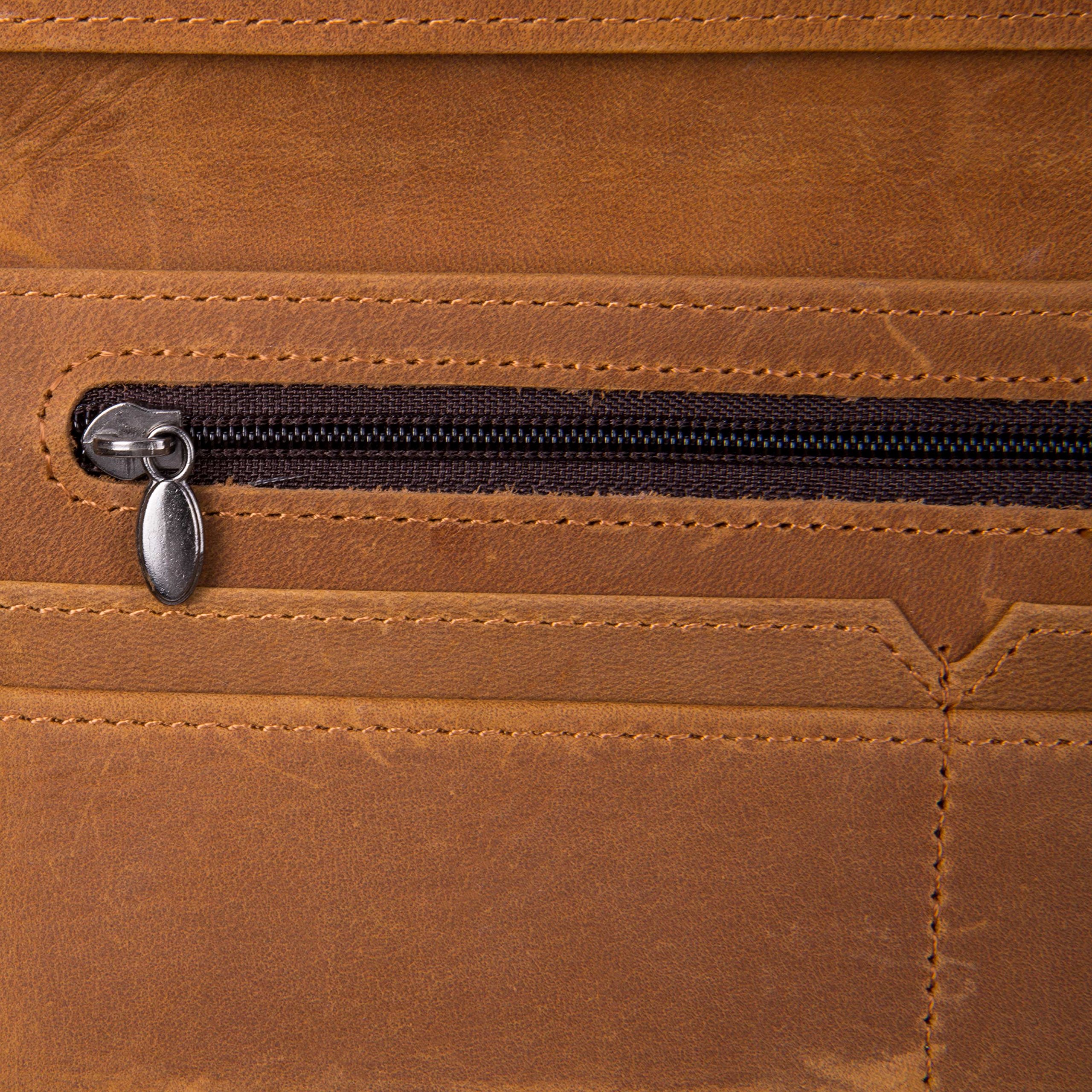 Men\'s Vintage Genuine Leather Long Wallets Bifold Wallet Multi Card Slim Holder Case for Men