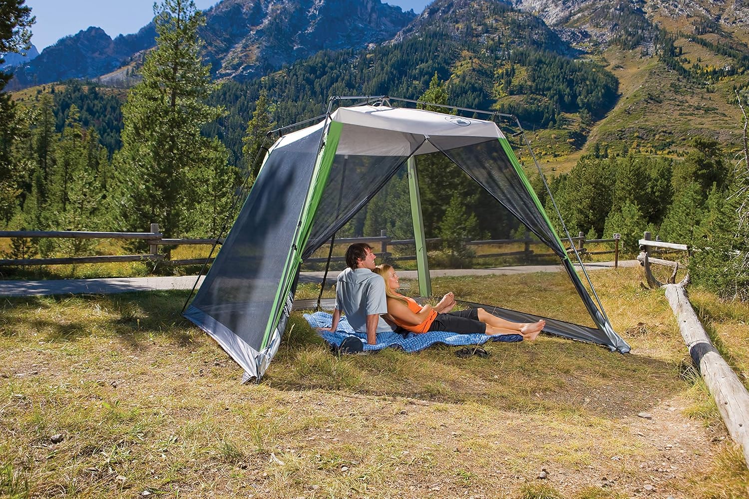 Coleman Screened Canopy Tent | 15 x 13 Screened Sun Shelter with Instant Setup : Screen Houses : Sports & Outdoors