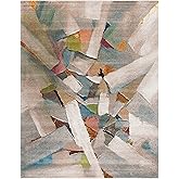 SAFAVIEH Porcello Collection Area Rug - 10'6" x 14', Grey & Multi, Modern Abstract Design, Non-Shedding & Easy Care, Ideal fo