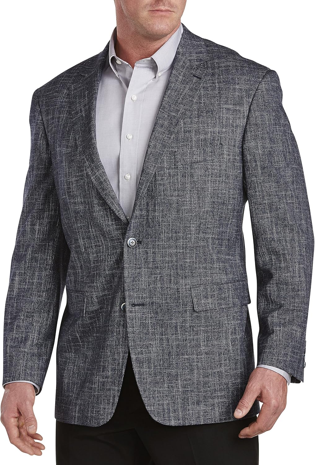 Tall Textured Sport Coat 4XL Navy Suits 