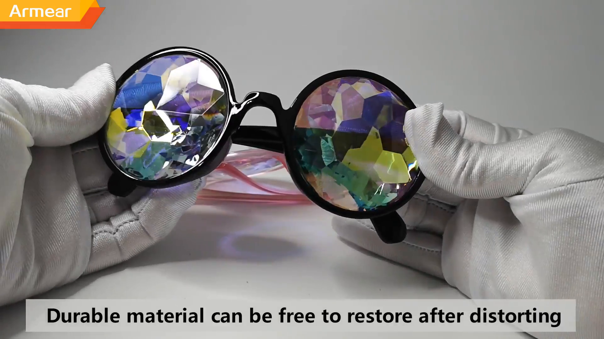 Rainbow Diffraction Lenses GloFX Imagine Kaleidoscope Glasses - Metal ...