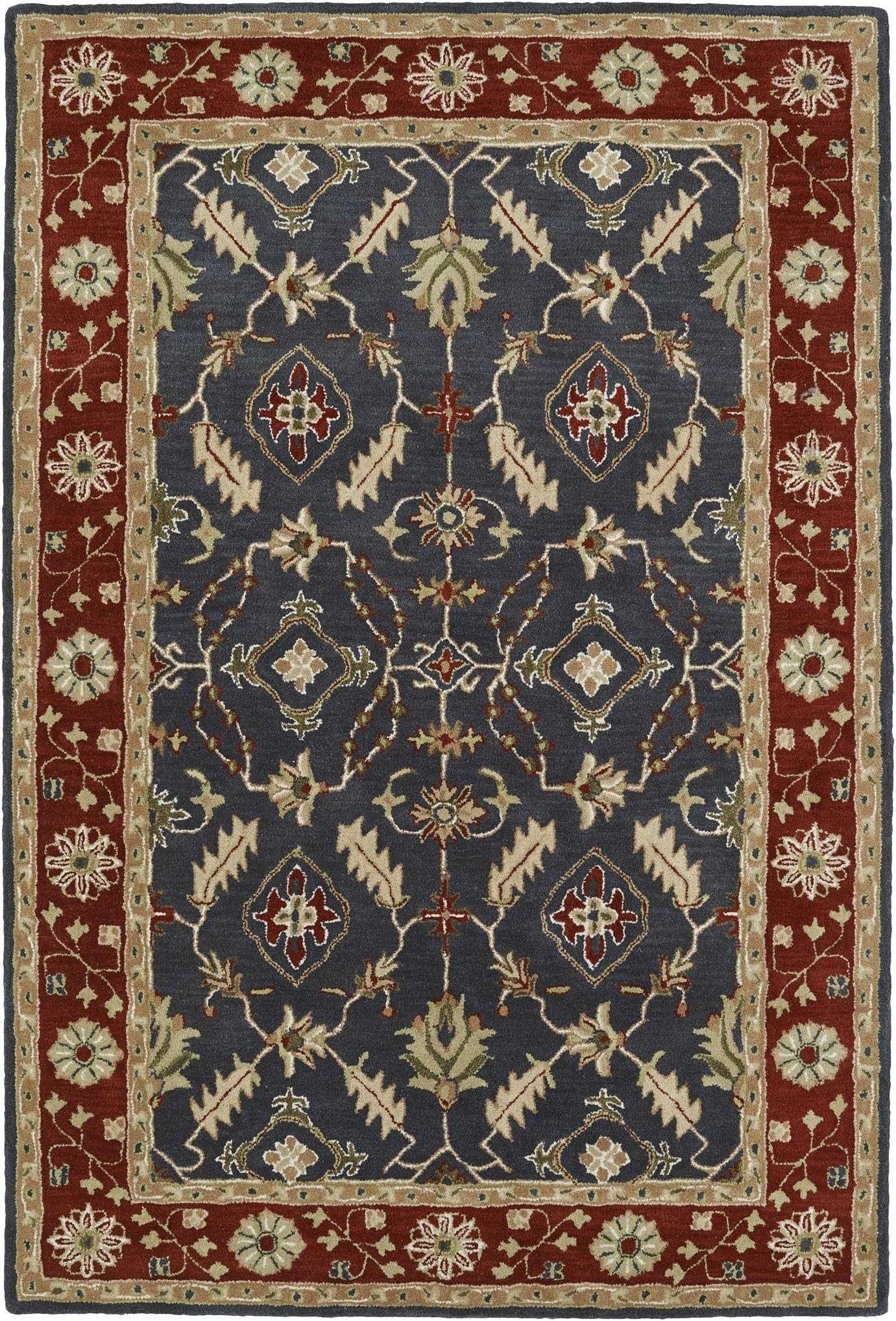 KaleenRugs Middleton Collection MID10-38 Charcoal Hand Tufted 9' x 12' Rug