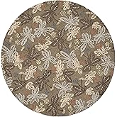 Martha Stewart x SAFAVIEH Area Rug Collection - 4' Round, Grey, Hand-Hooked Wool, Ideal for Living Room, Bedroom, Dining Spac