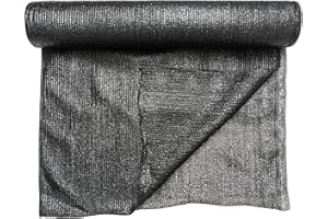 [WindscreenSupplyCo] 60% 5'10'' x 100 FT Eyelets Shade Cloth Roll Sunblock Shade UV Resistant Net for Garden Greenhouse Flower Plant Patio Kennel, Black - PS6160BLKX1