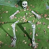 JOYIN 5 Pcs Halloween Skeleton Decorations Outdoor, Life Size Skeleton Yard Stakes, Groundbreaker Skulls Decor for Graveyard Yard Lawn Garden Ground Party Supplies