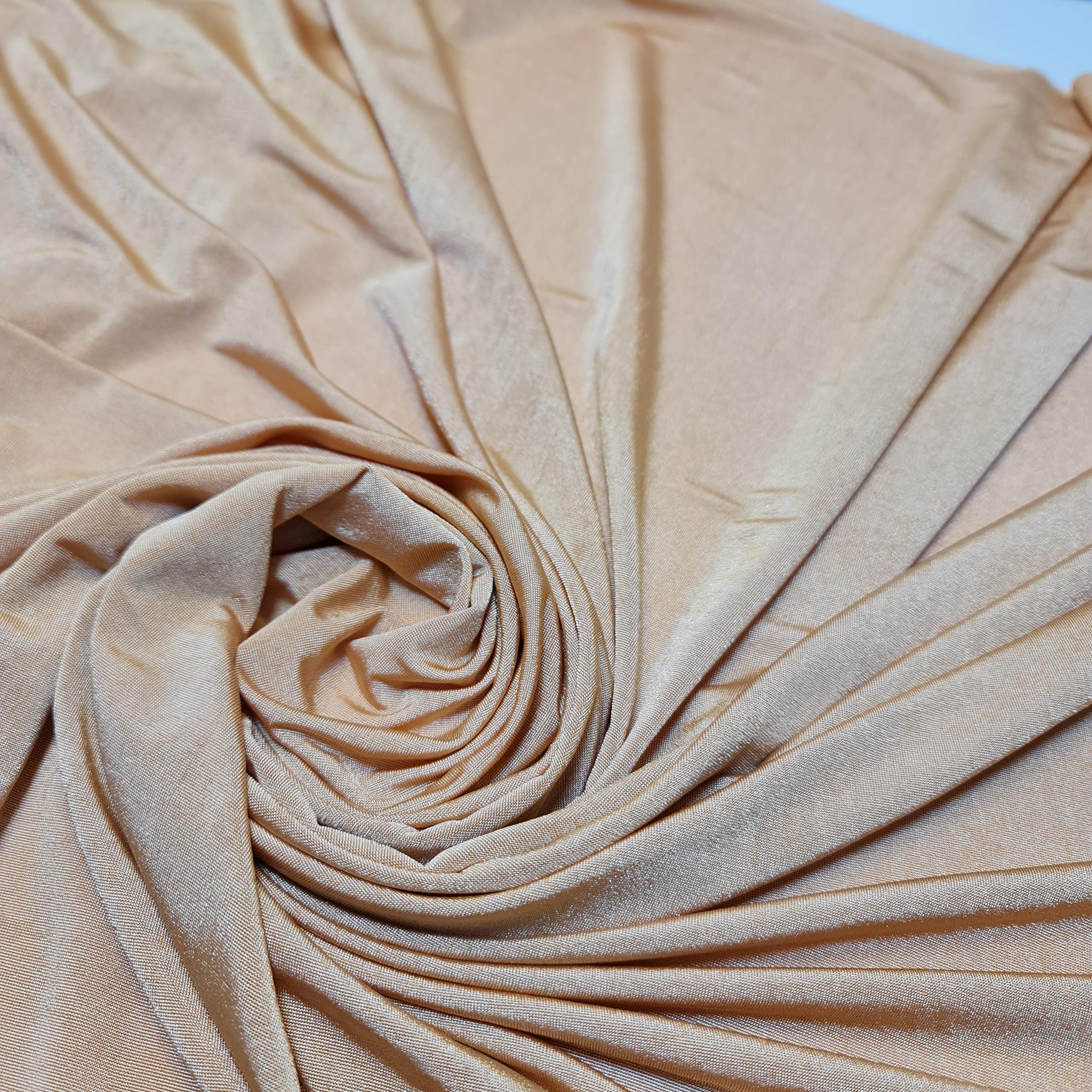 2 Meter 100% Elastane Interlock 4 -Way Stretch Spandex Jersey Swimwear Dress Fabric 58" (Light Gold)