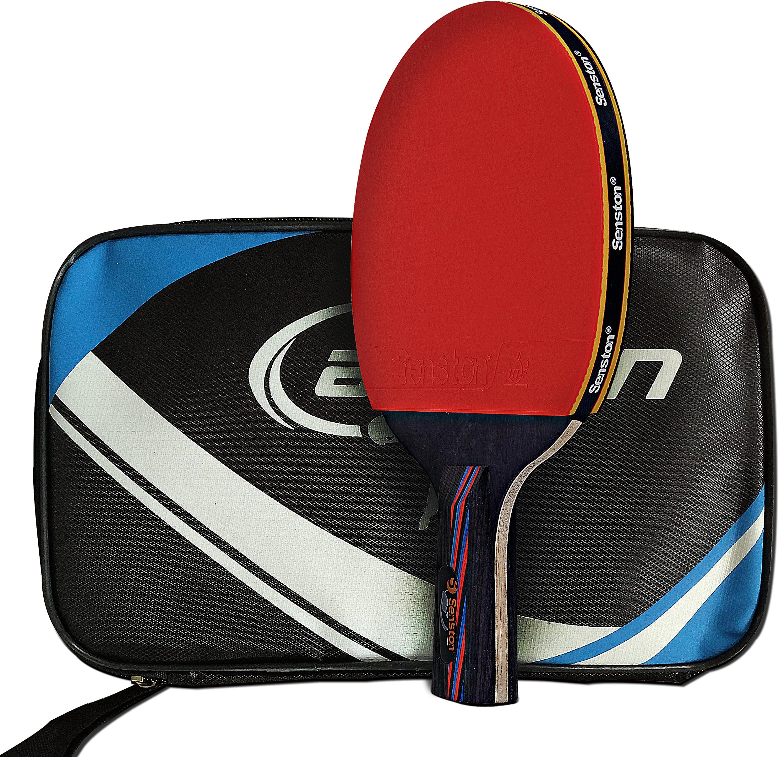 Caleson Table Tennis Racket with Double Carbon Blade .Including Racket Case.Pen-hold Grip
