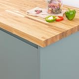 domli Solid Oak Kitchen Worktop 2000mm x 620mm x 40mm Premium Timber view 2