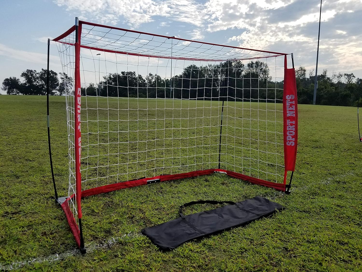 Sport Nets Portable Soccer Goal - Bow Frame Soccer Net with Carry Bag -Available is 4 Sizes 4' X 6' - 4' X 8' - 6' X 12-7 x 14 Feet : Sports & Outdoors