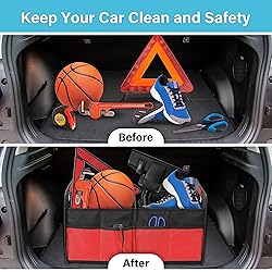 Simple Deluxe Car Trunk Organizer, 2 Compartments