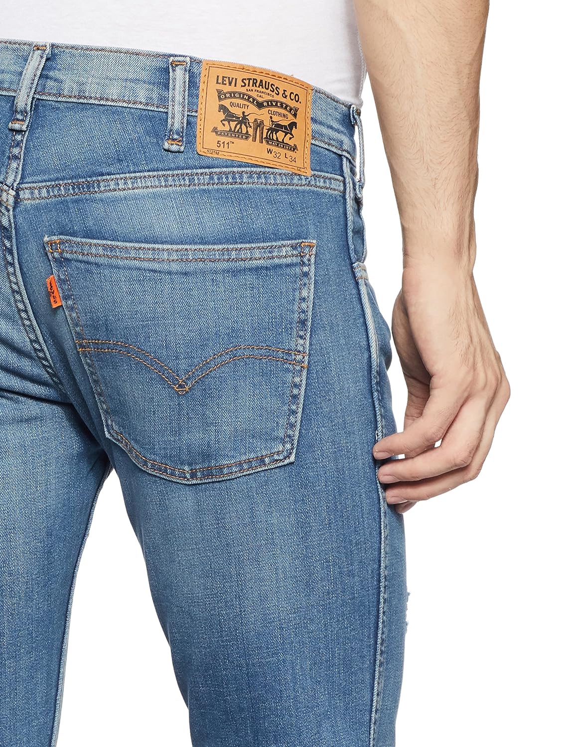 levi's men's (513) slim straight fit jeans