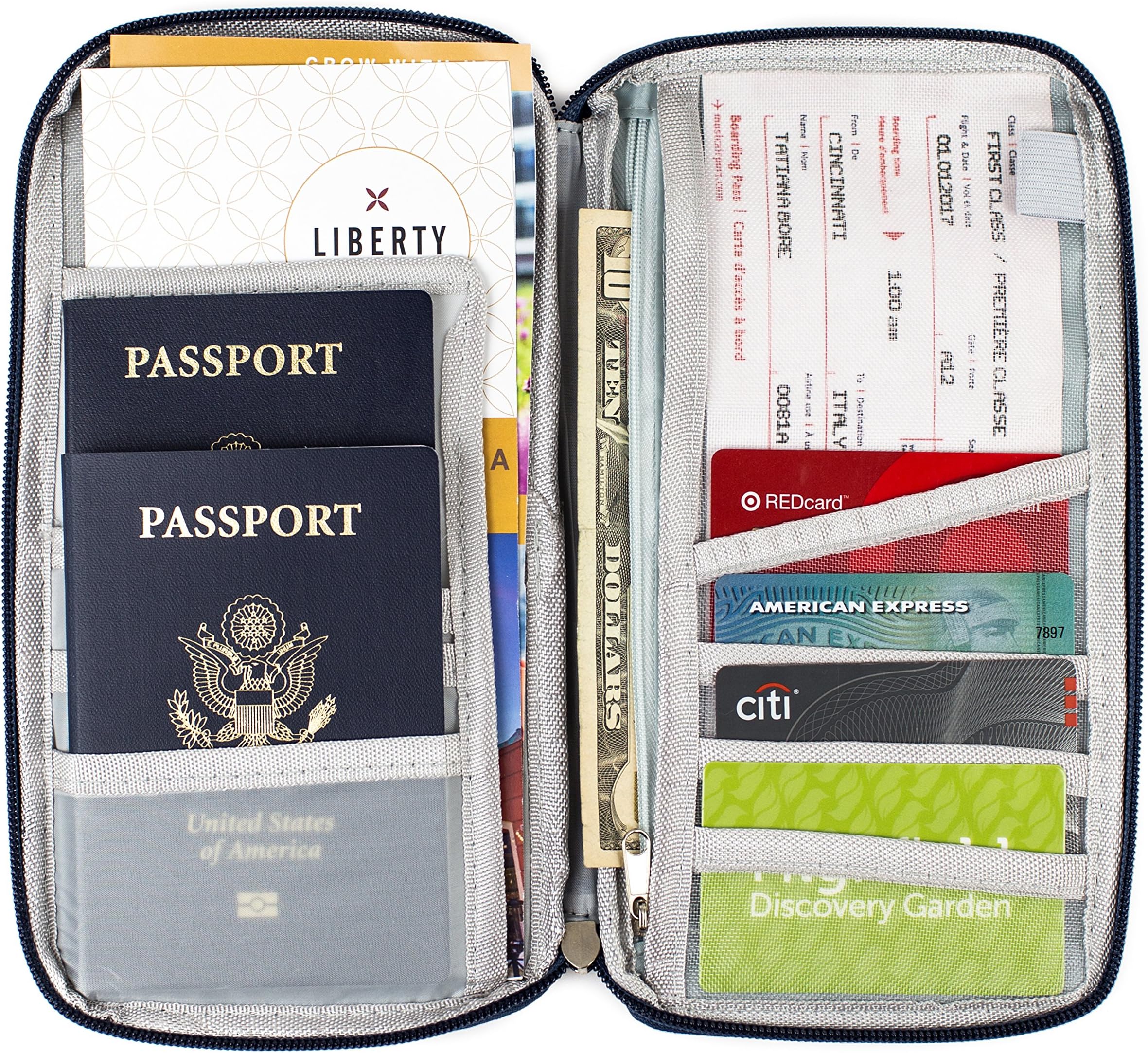 Travel document organizer & Travel wallet & Passport holder