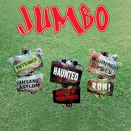 Amazon Com Spooky Signs Halloween Yard Signs With Stakes 3