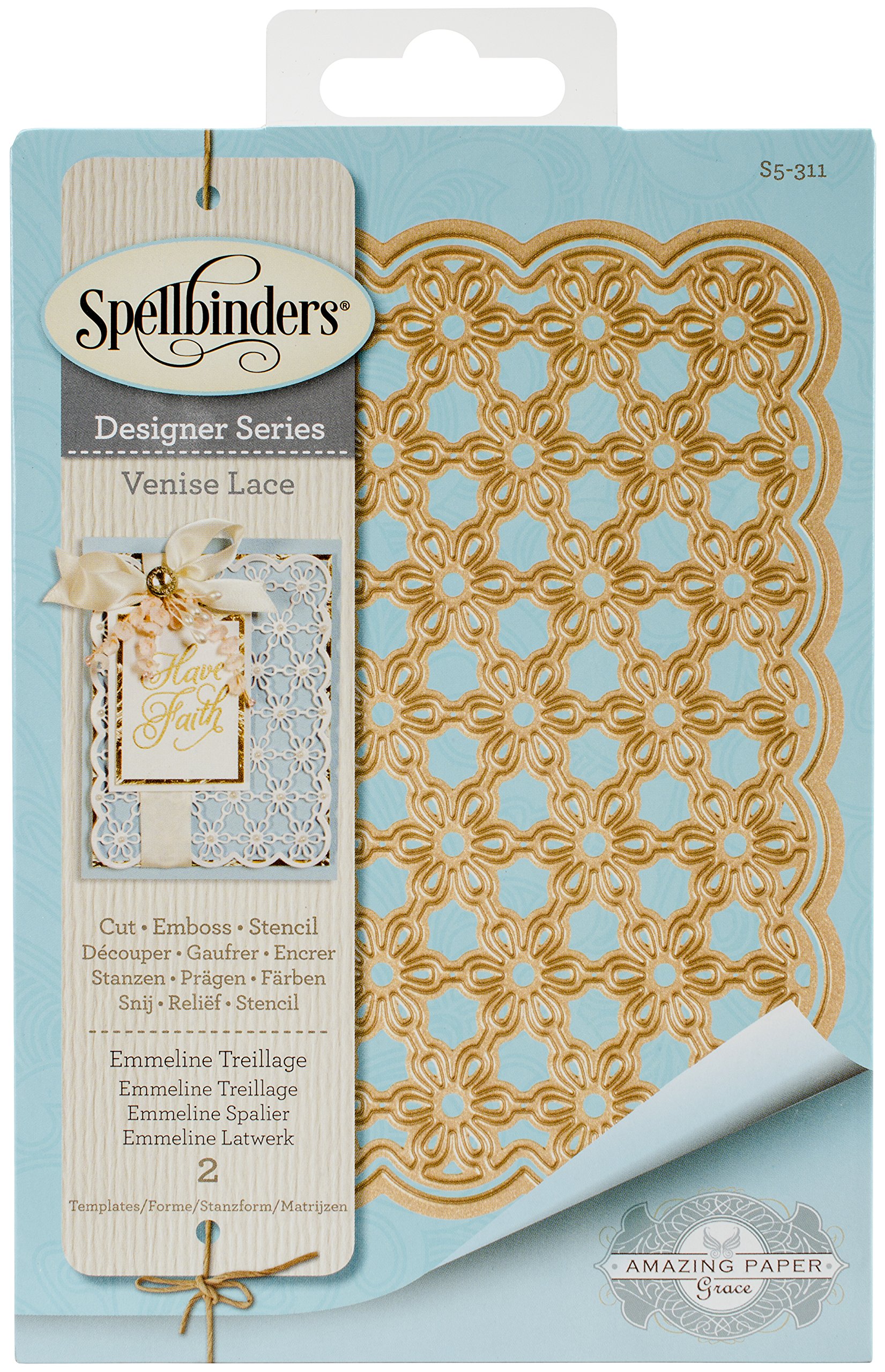 Spellbinders Shapeabilities Emmeline Treillage Die, Brown,19.6 x 12.4 x 0.2 cm