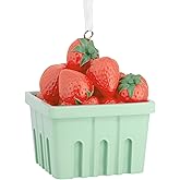 Hallmark Basket of Strawberries Christmas Ornament, Food Gifts