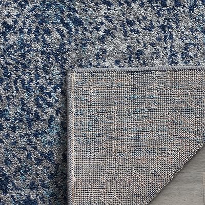 Buy Safavieh Madison Collection Mad604g Glam Ogee Trellis Distressed Non Shedding Living Room Bedroom Accent Area Rug 4 X 6 Navy Silver Online In Indonesia B01gs3oeou