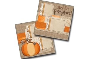 EZSCRAPBOOKS QUICK PAGES Hello Pumpkin - Premade Scrapbook Pages - EZ Layout 4374