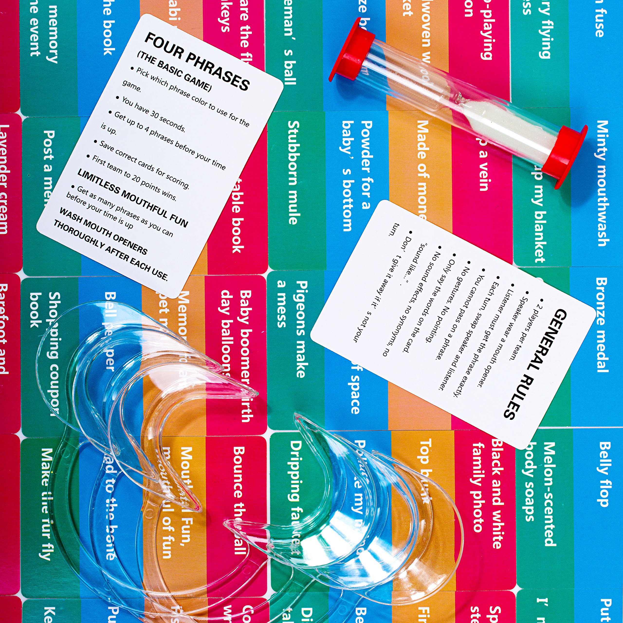 Mouthful Fun Card Game - Original Hilarious Lipless MouthGuard Challenge Board Game Party and Family Friendly Pack for Kids and Adults