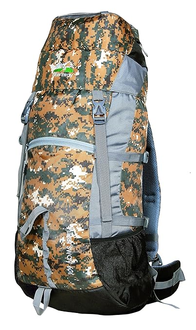 Hikers way 60 Ltrs Camouflage Rucksack Backpacks Travel Bag Hiking Bag Camping Bag Trekking Bags with Waterproof Compartment (HW-6001Camouflage)