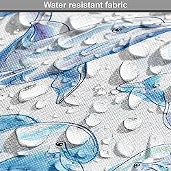 Ambesonne Sea Animals Fabric by The Yard, Sketch of