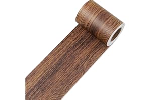 Decotalk Wallpaper Border Peel and Stick 7.6cm x 15m Wood Contact Paper Border Wood Grain Wall Border for Bathroom Waterproof