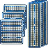 ElectroCookie Large PCB Prototype Board Kit Solderable Breadboards for Electronics Projects Compatible for DIY Arduino Soldering Projects, Gold-Plated (6 Multi-Pack, Blue)