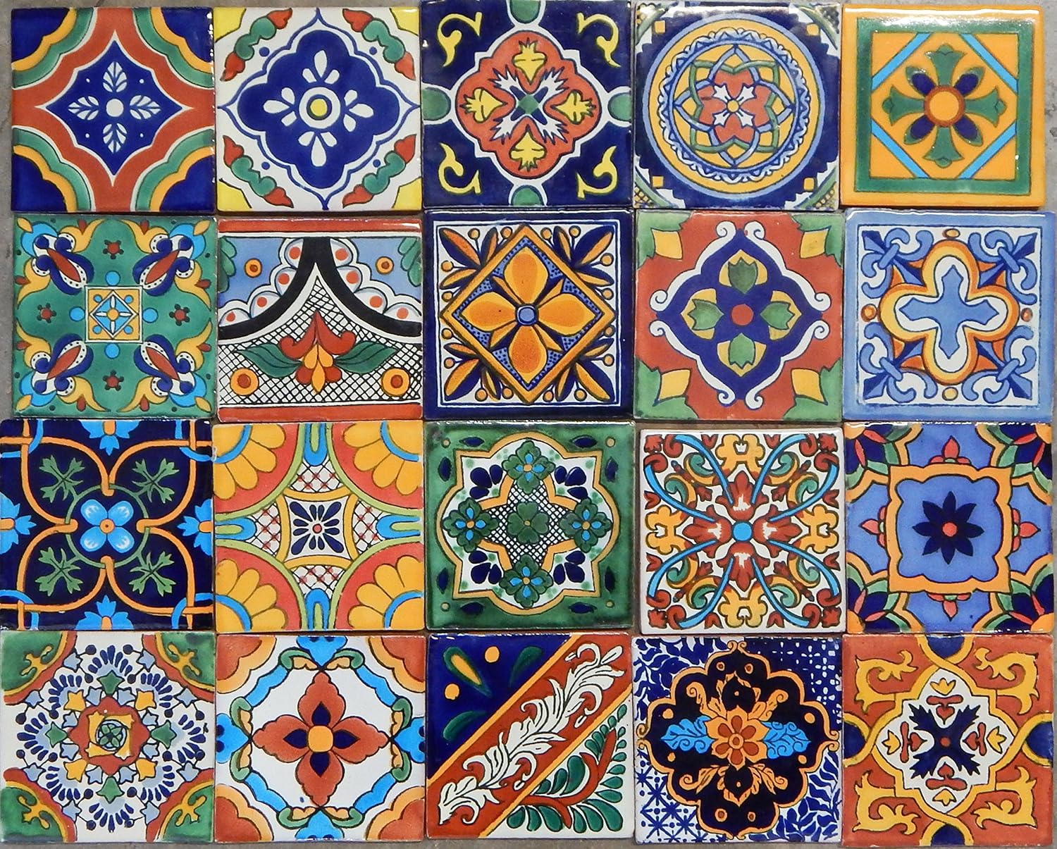 Amazon 100 Azulejos Mexicanos Surtidos 4 X 4 Home Kitchen