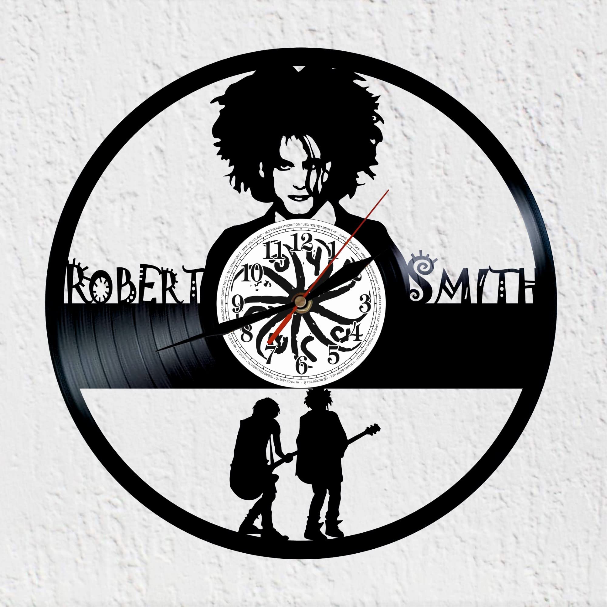 Vinywoody Robert James Rock Alternative 80s Vinyl Wall Clock