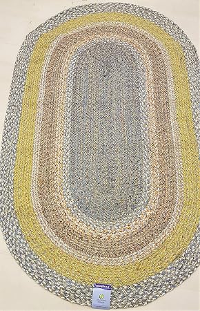 Amazon De Oval Baumwolle Grun Blau Grau Rustic Geflochten