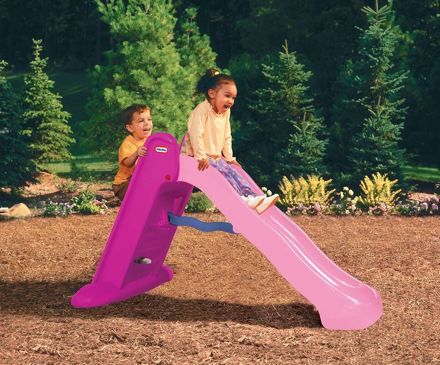 Little Tikes Easy Store Large Slide, Playset for Indoor or Outdoor Use, Durable, Stable, Kid-Safe - Image 3