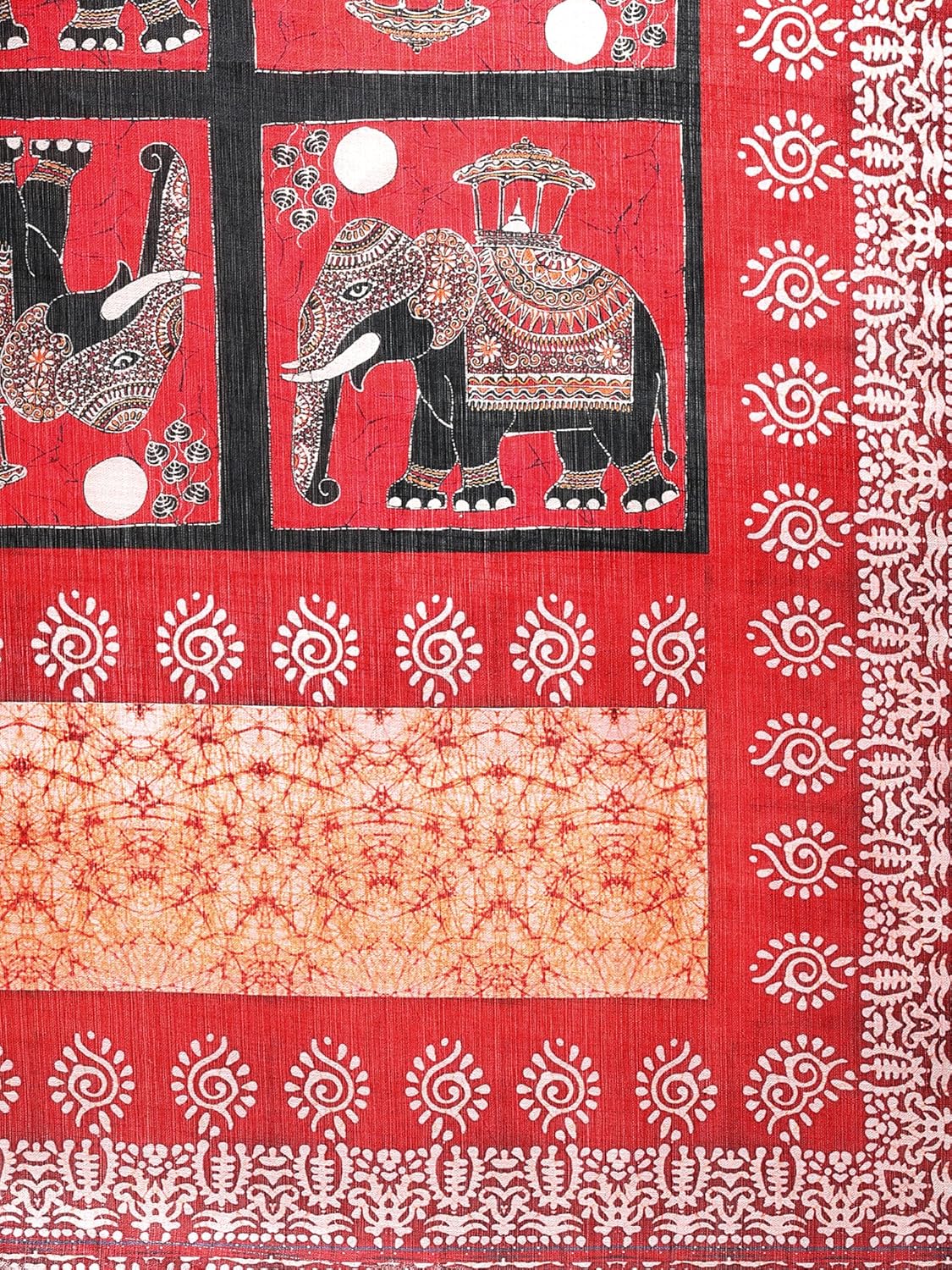 applecreation women's khadi silk dupatta (red_dgdpt61)